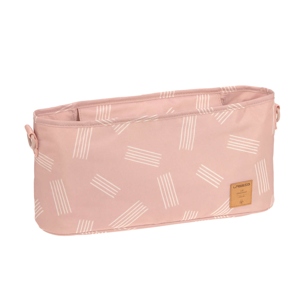 Lässig Kinderwagen Organizer Soft Stripes rose