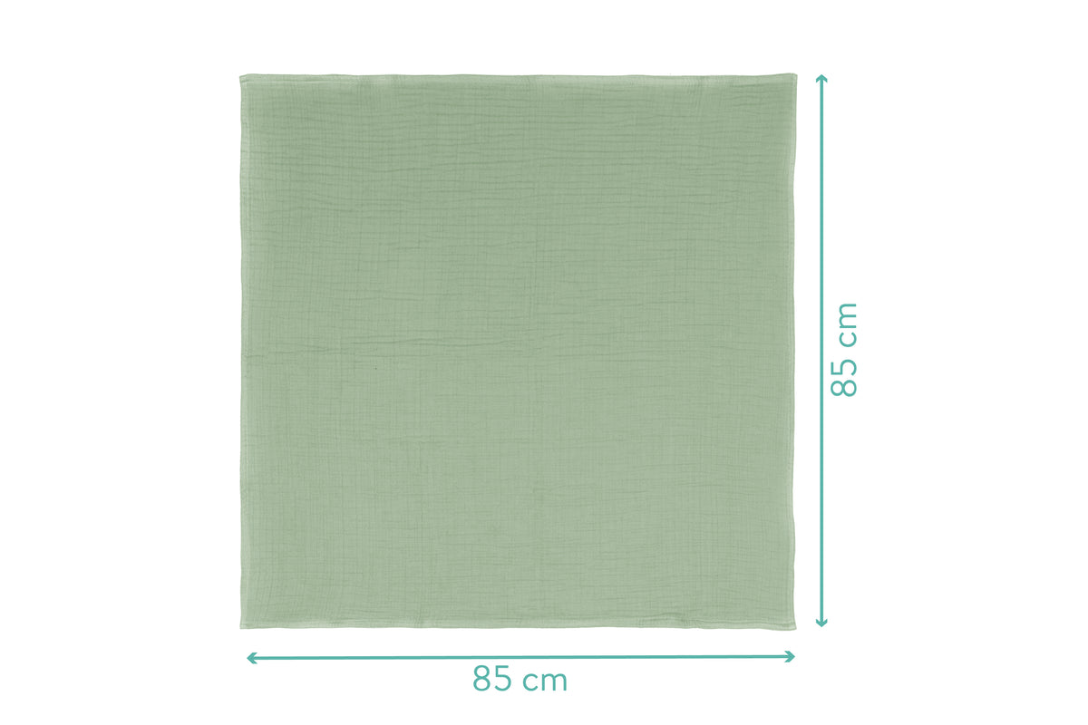 Fillikid Muslindecke Soft 85x85 cm 2-lagig salbei