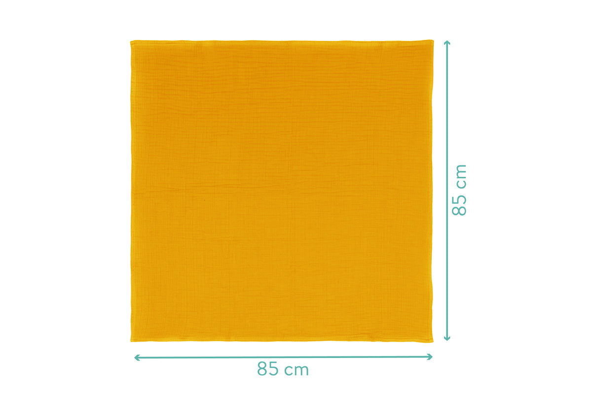 Fillikid Muslindecke Soft 85x85 cm 2-lagig curry