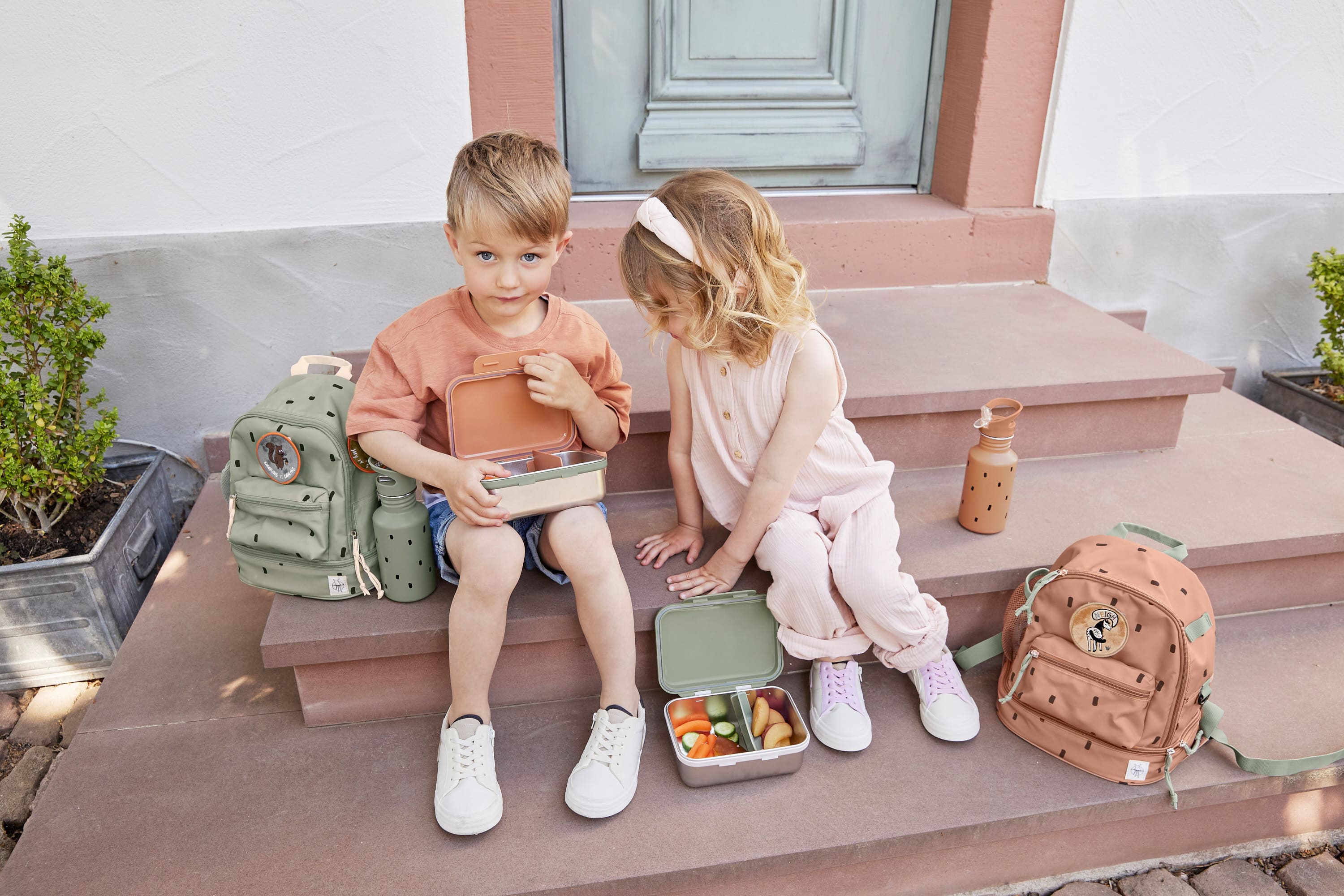 Lässig Kindergartenrucksack - Mini Backpack, Happy Prints Karamell