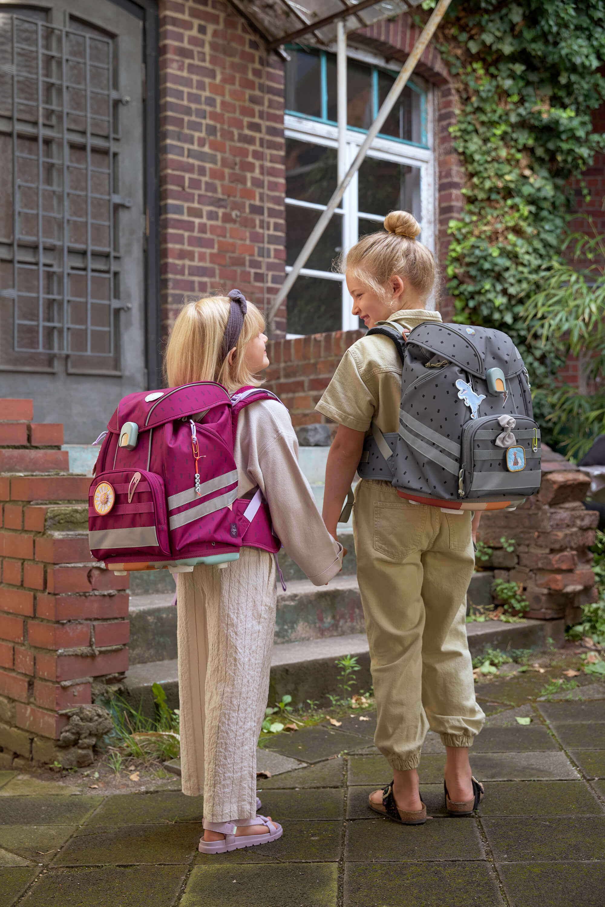 Lässig Schulranzen Set 7-teilig Flexy Unique Speckles anthracite