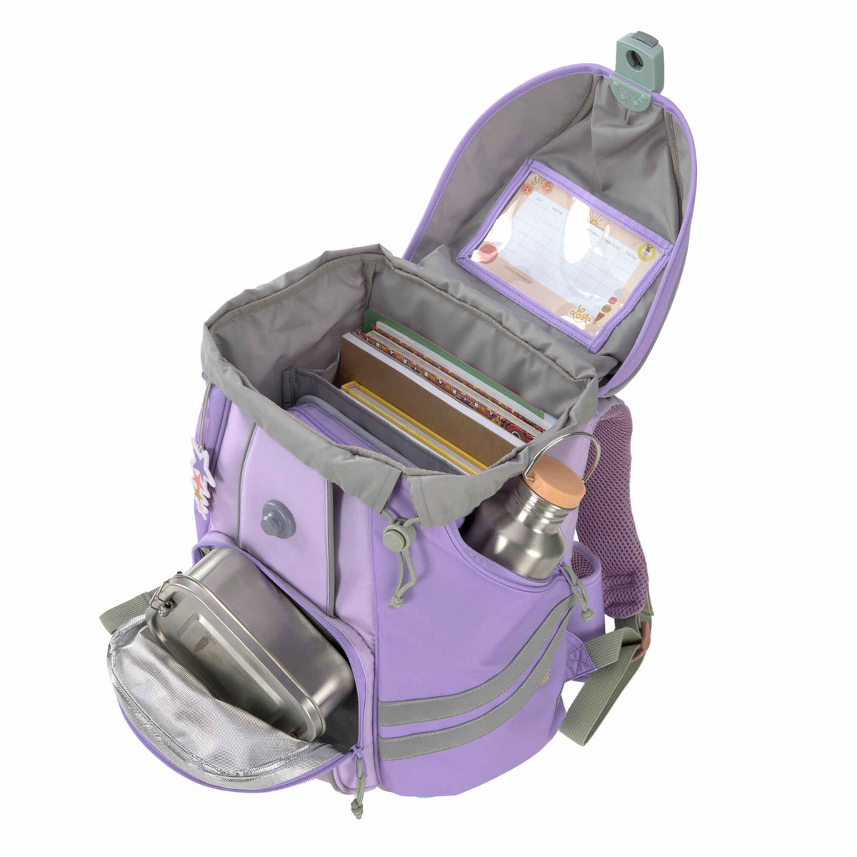 Lässig Schulranzen Set 7-teilig Flexy Unique violet/lavendar