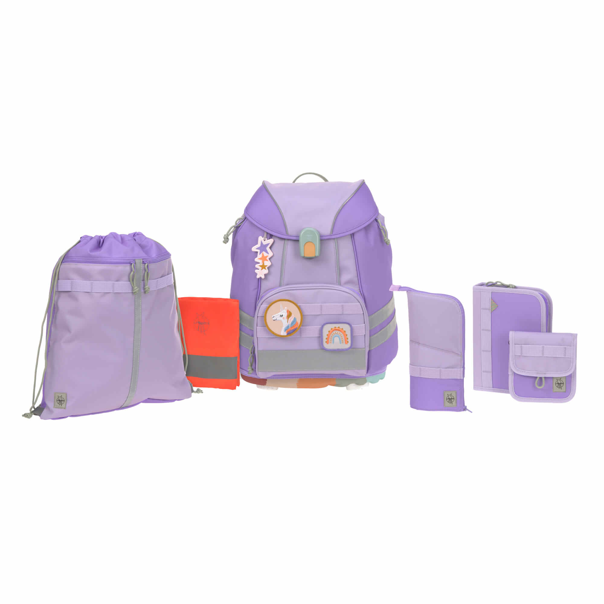 Lässig Schulranzen Set 7-teilig Flexy Unique violet/lavendar