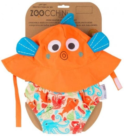 ZOOCCHINI Badewindel &amp; Sonnenhut Set, Fish
