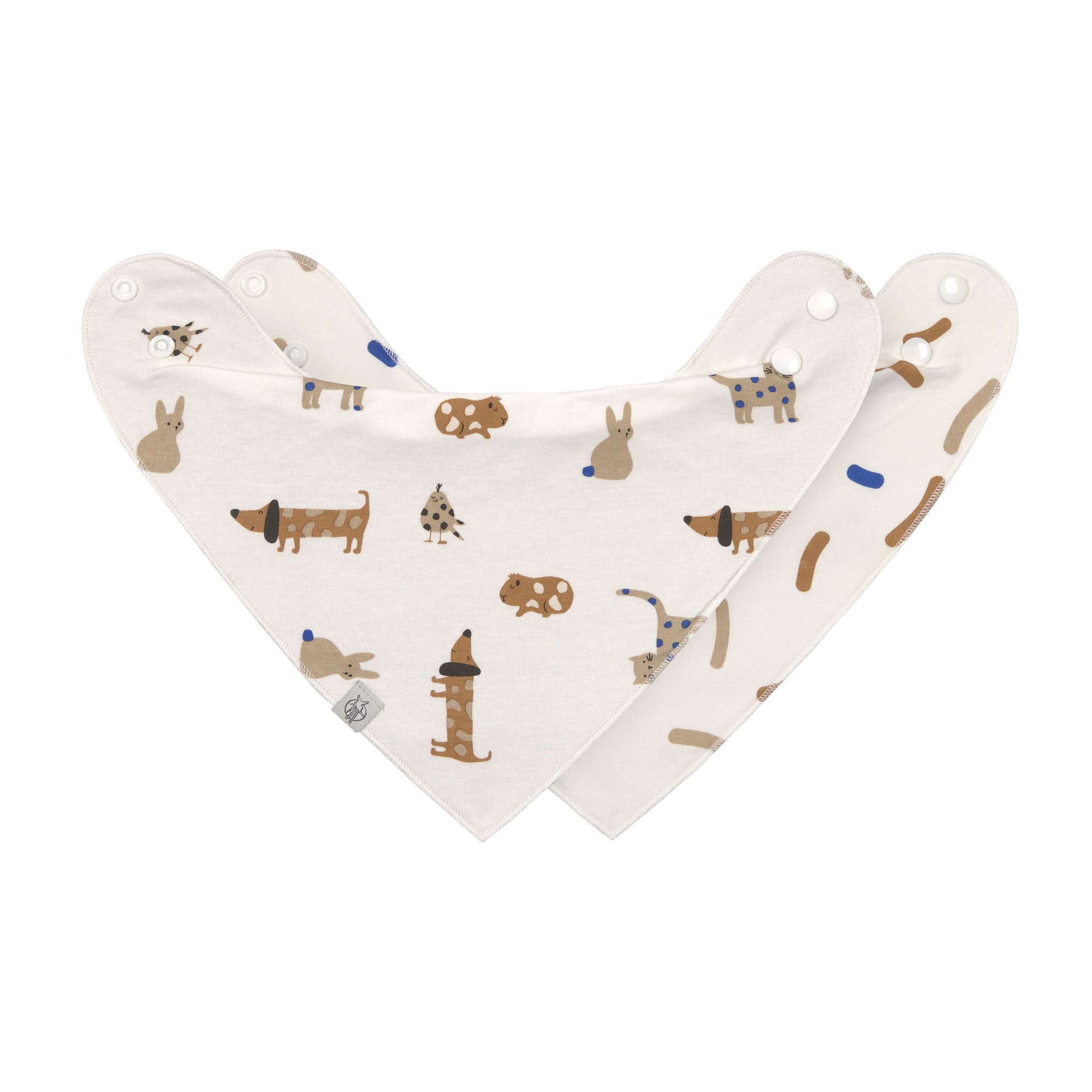 Lässig Dreieckstuch Baby (2 Stk) - Bandana Little Mateys Royal Blau