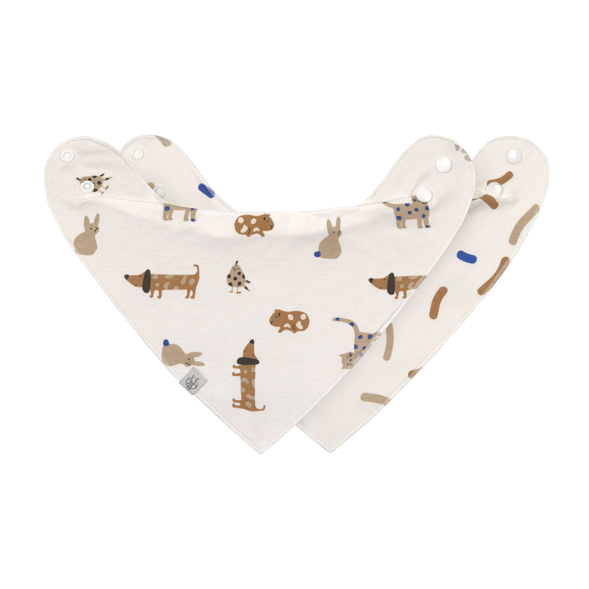 Lässig Dreieckstuch Baby (2 Stk) - Bandana Little Mateys Royal Blau