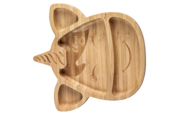 Citron Bamboo Plate Unicorn