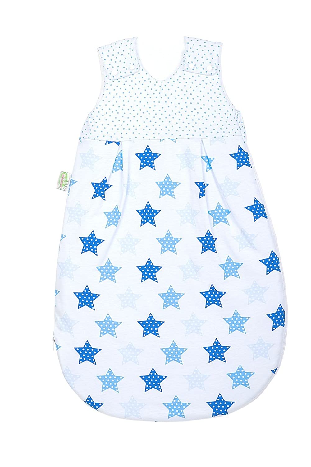 Odenwälder Jersey-Sommerschlafsack Sterne 70cm blau – Margaretha's Bébé- & Kinderparadies AG