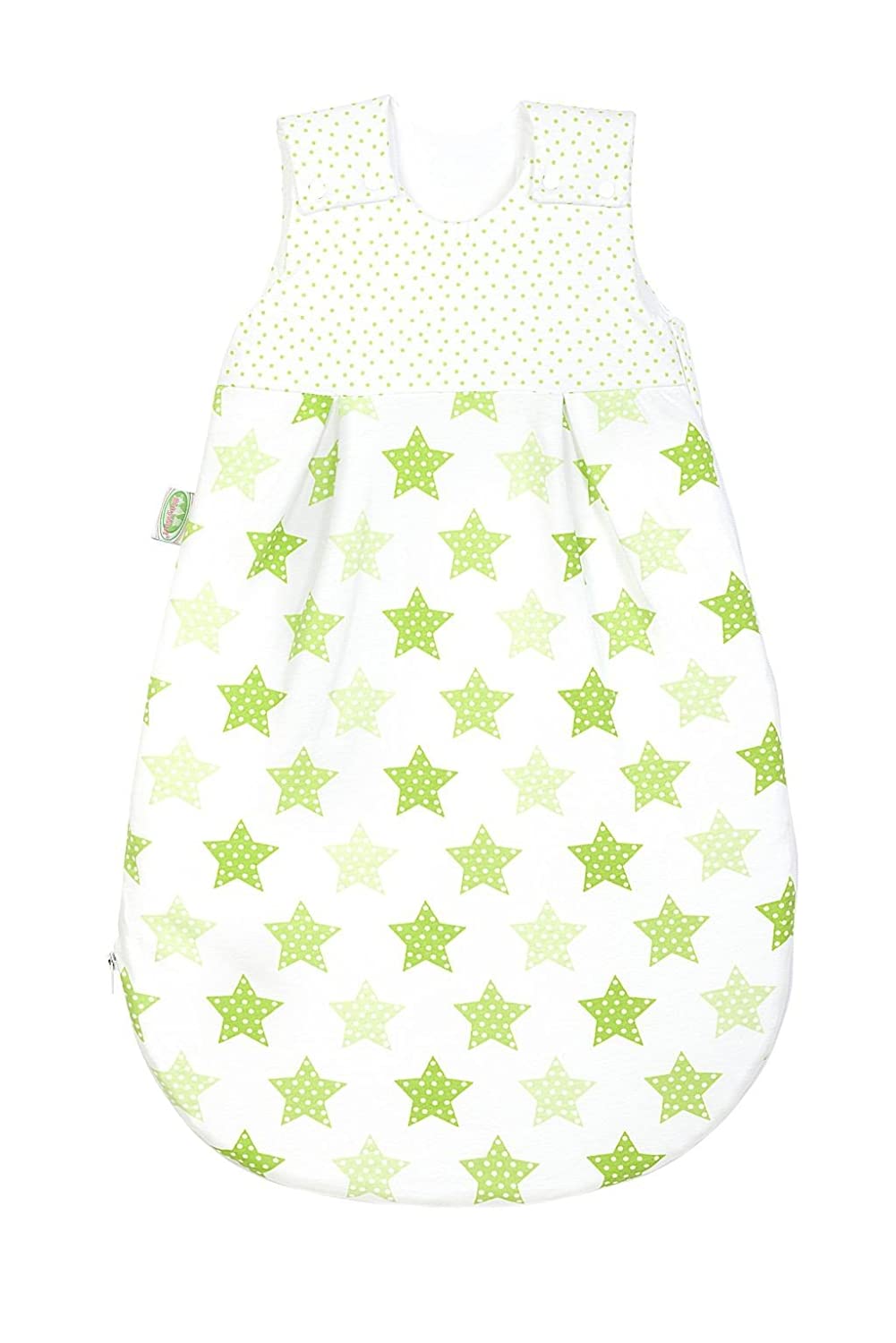 Odenwälder Jersey-Sommerschlafsack Sterne 70cm limette