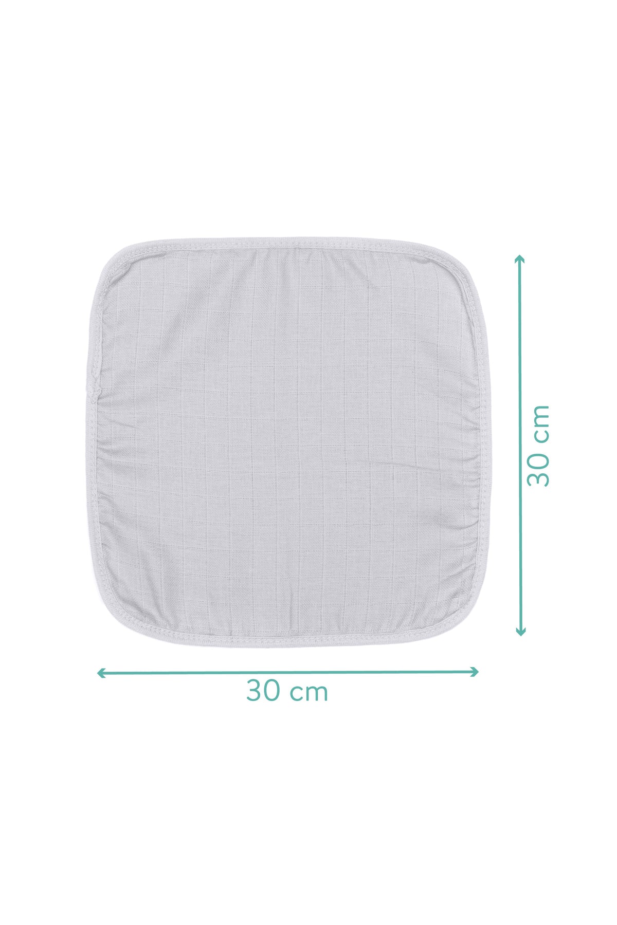 Fillikid Waschlappen Mull 5er Pack 30x30 cm mint/grau
