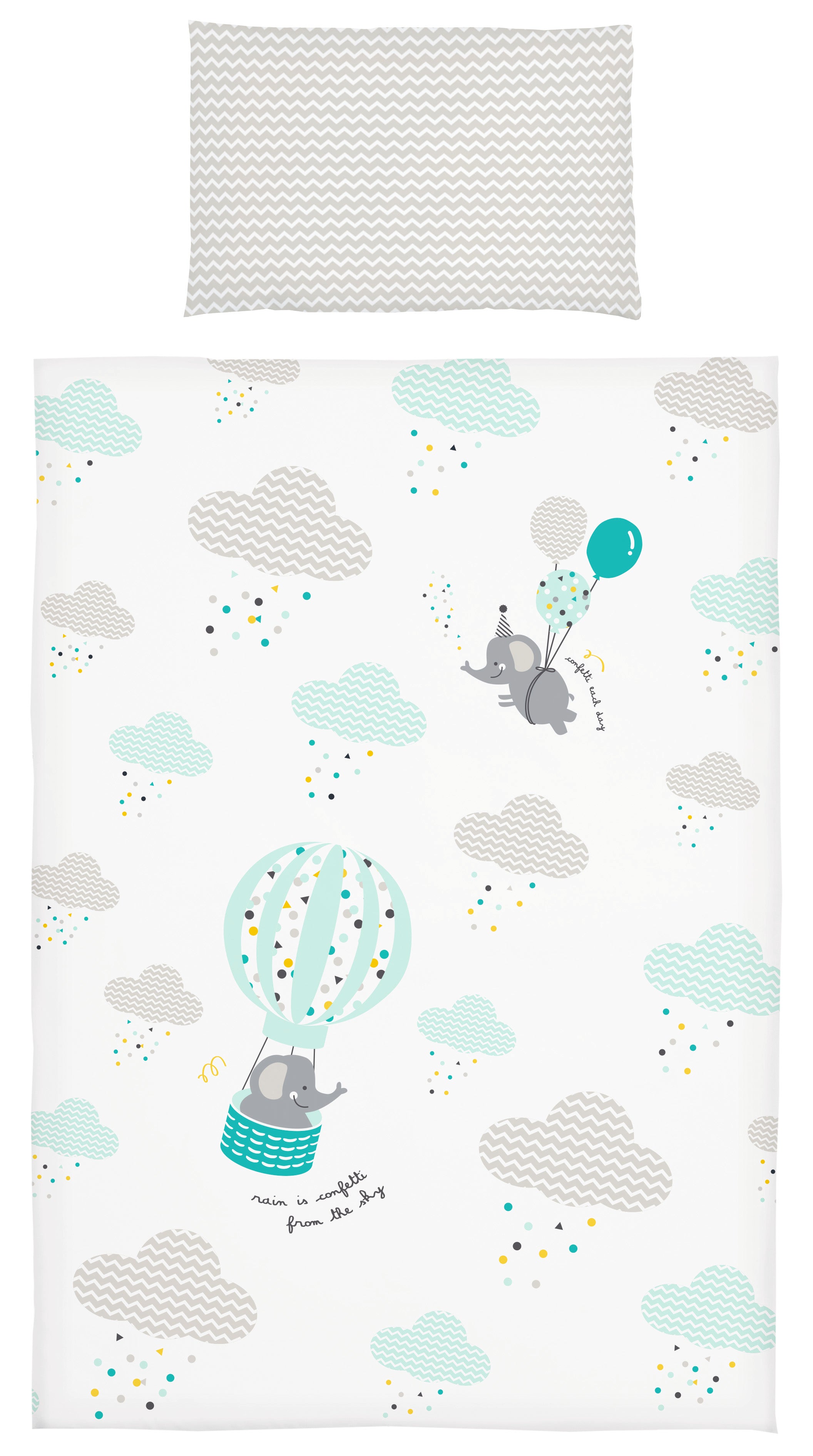 Bettset Confetti Party 4tlg. inkl. gratis Fixleintuch Tencel