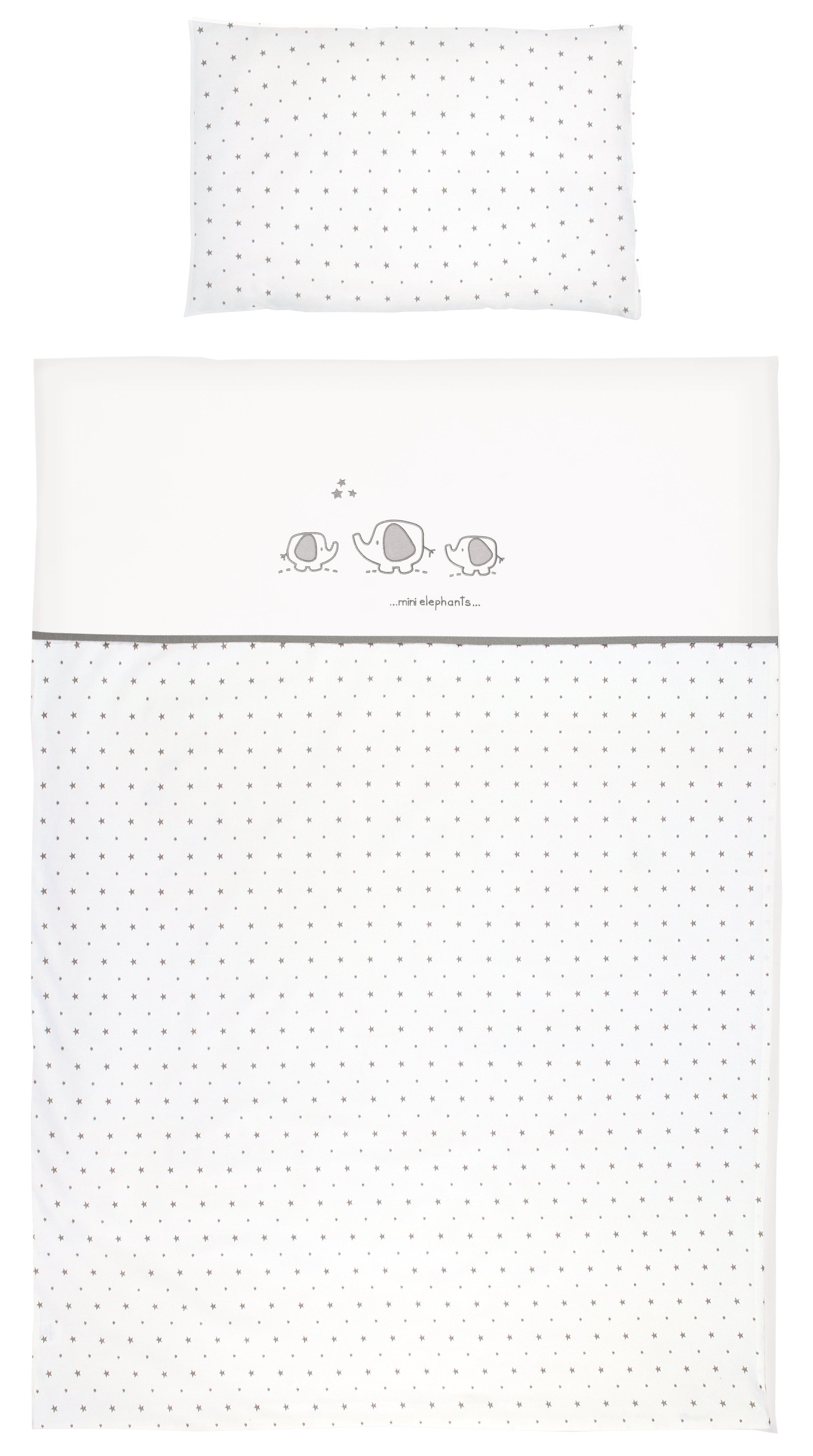 Bettset  Mini Elephant grau 4tlg. inkl. gratix Fixleintuch Tencel