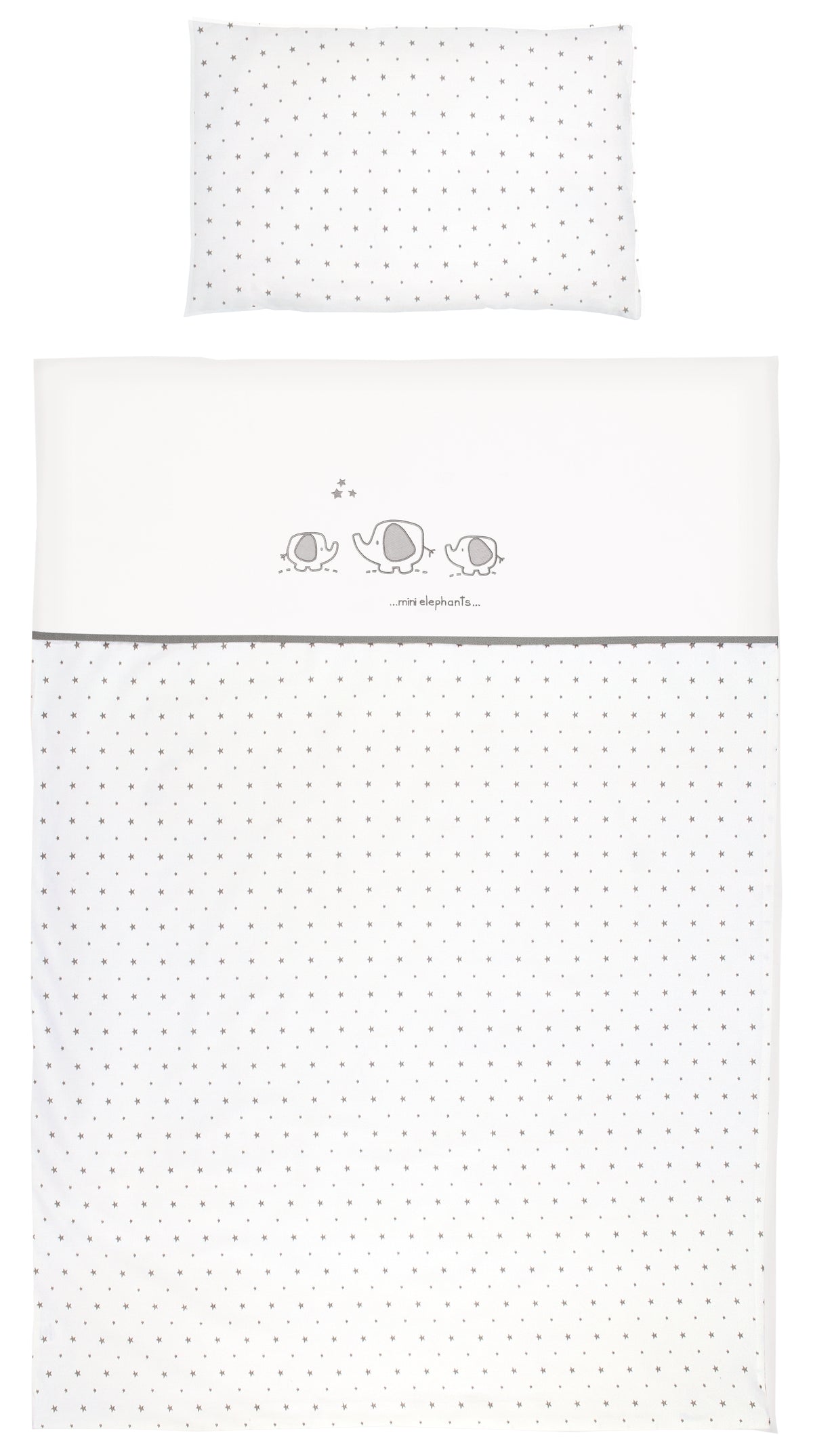 Bettset  Mini Elephant grau 4tlg. inkl. gratix Fixleintuch Tencel