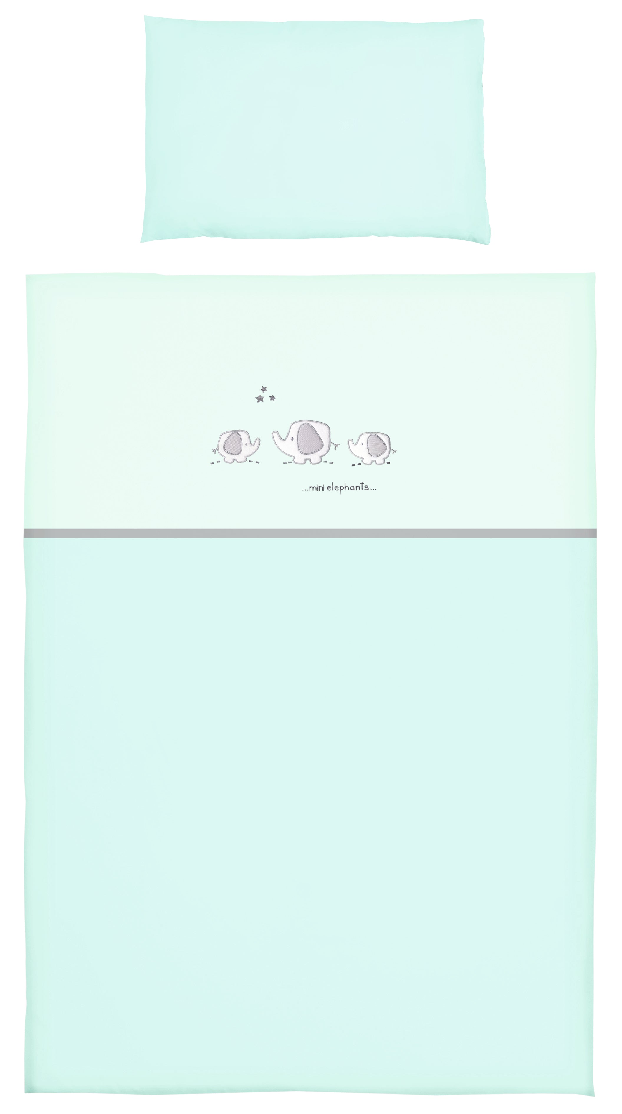 Bettset Mini Elephant mint 4tlg. inkl. gratis Fixleintuch Tencel