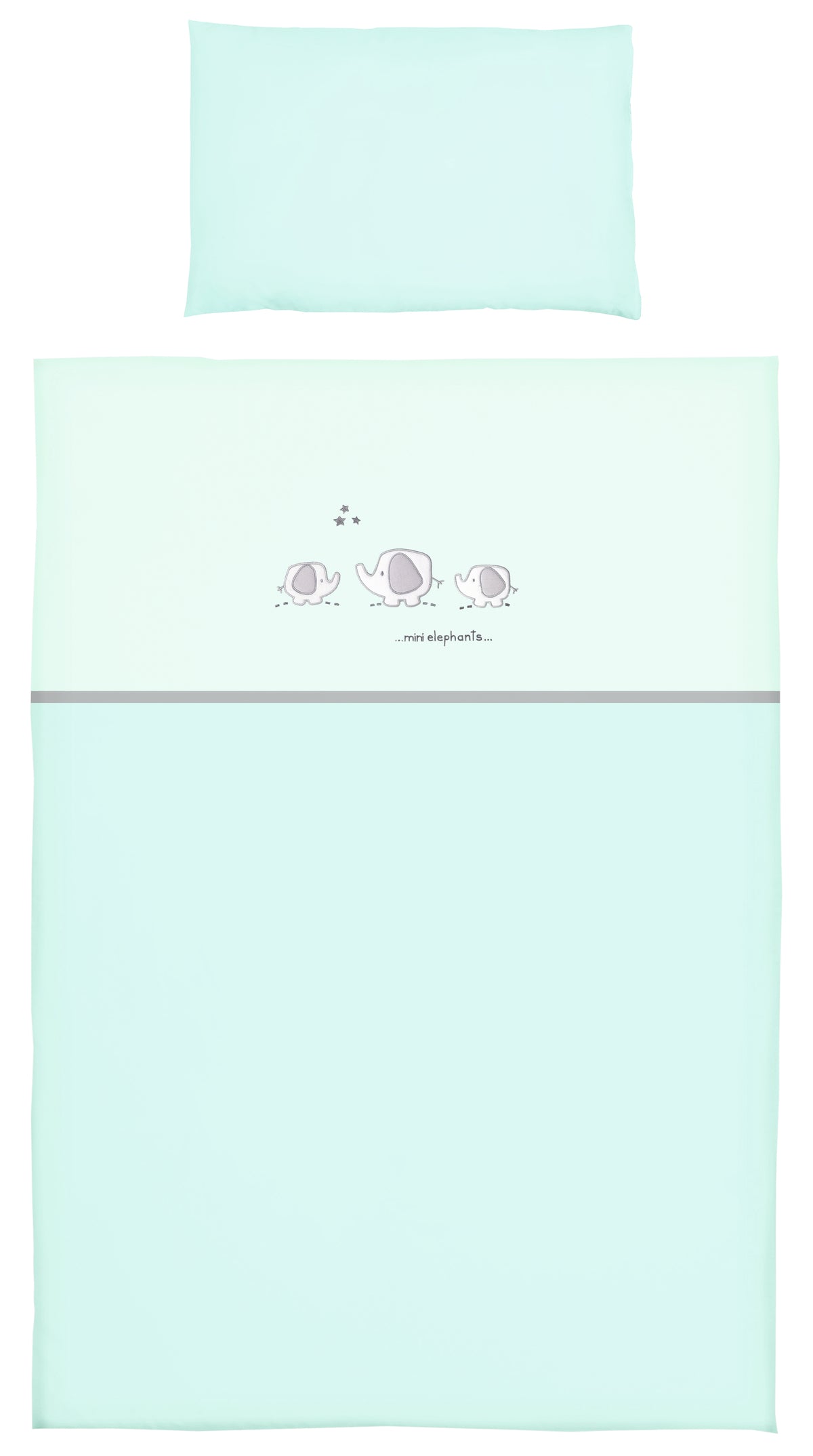 Bettset Mini Elephant mint 4tlg. inkl. gratis Fixleintuch Tencel