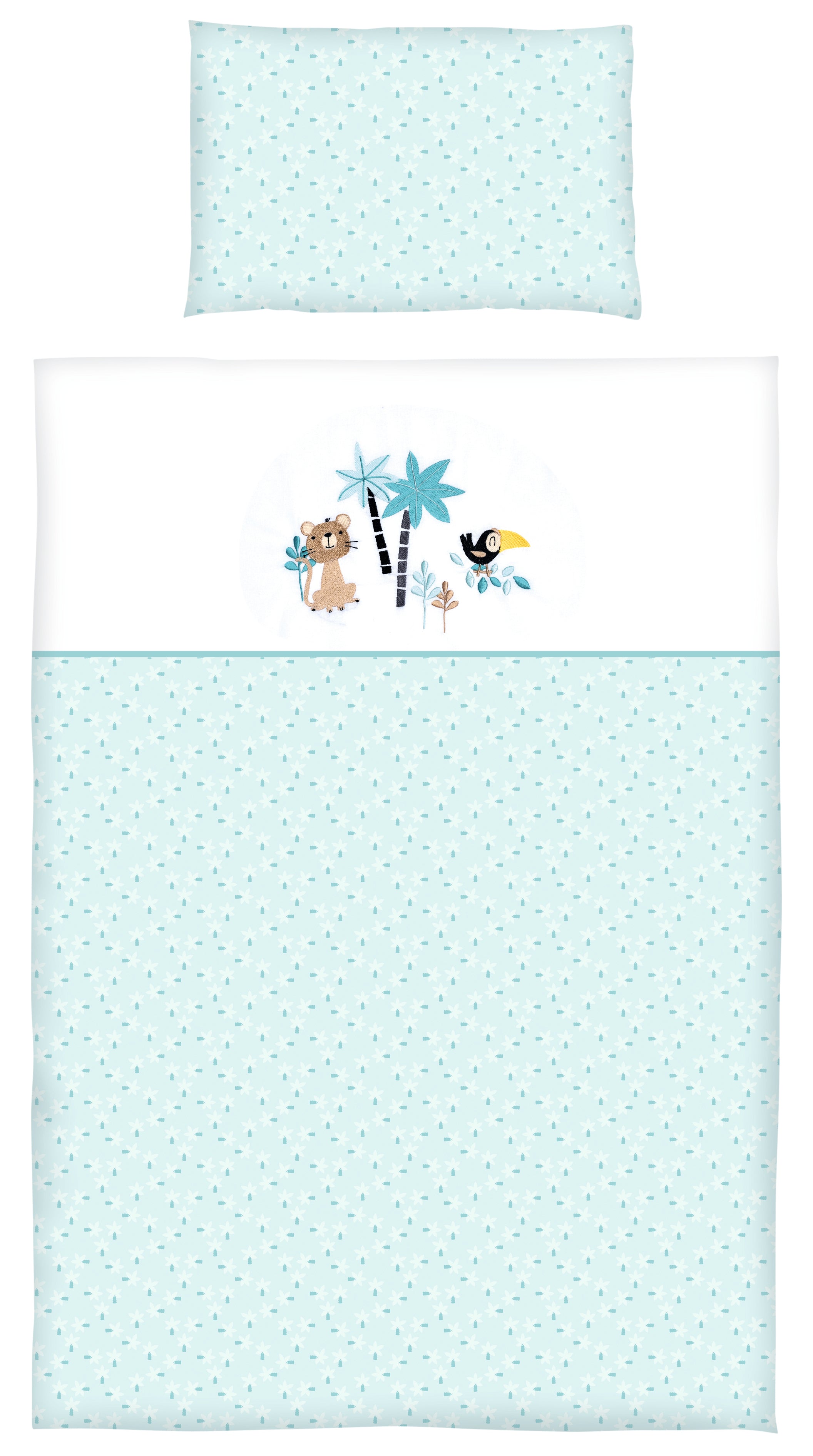 Bettset Sweet Jungle Mix 4tlg. inkl. gratis Fixleintuch Tencel