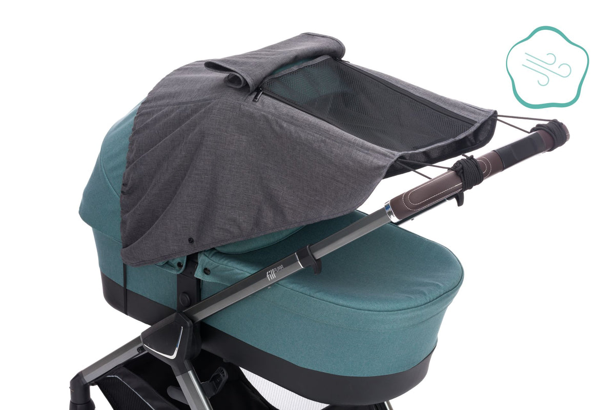 Fillikid Sonnenschutz Deluxe für Buggy und Sportwagen - grau