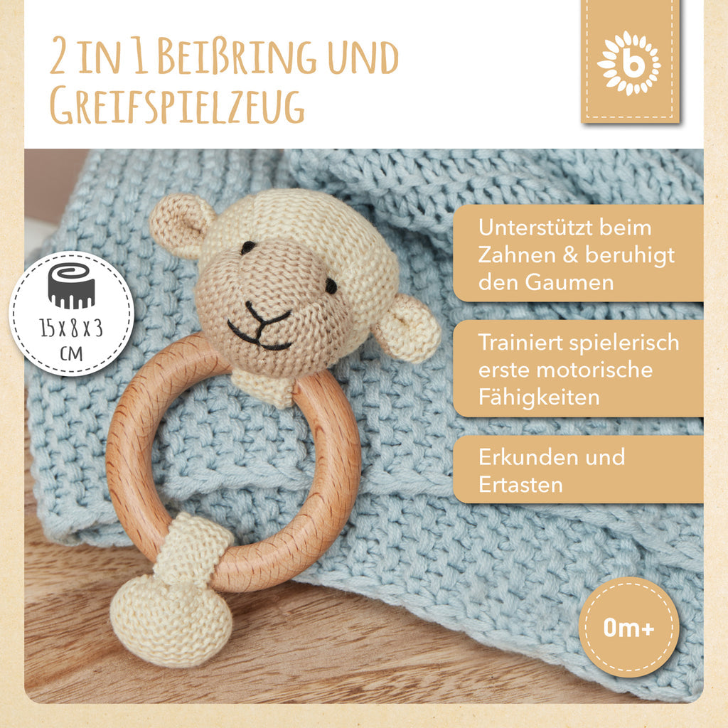 Bieco Greifling Schaf mit Rassel