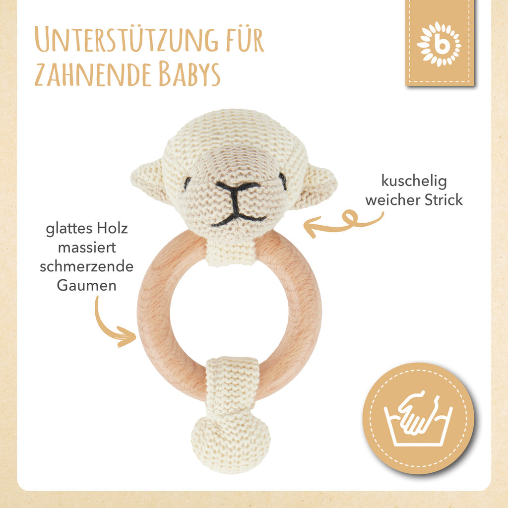 Bieco Greifling Schaf mit Rassel