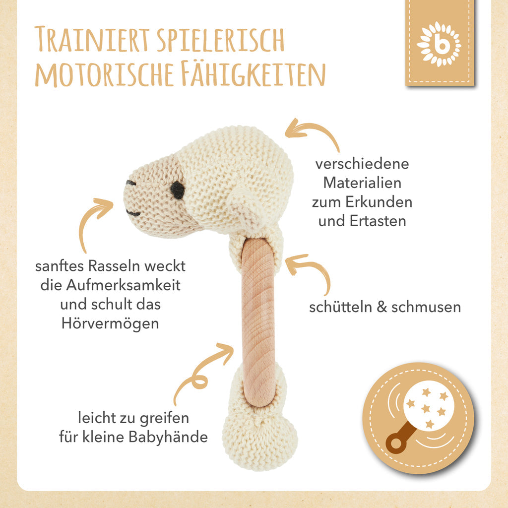 Bieco Greifling Schaf mit Rassel
