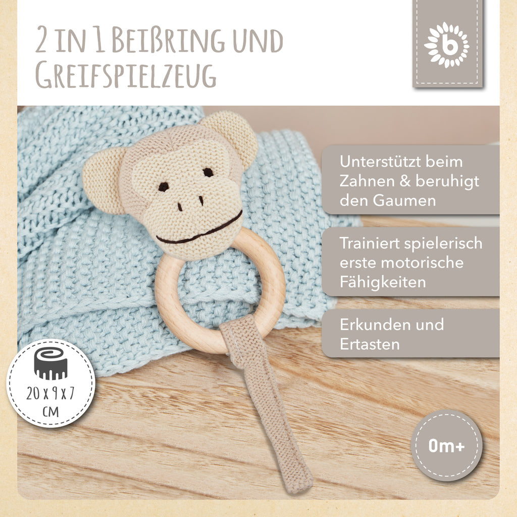 Bieco Greifling Affe mit Rassel