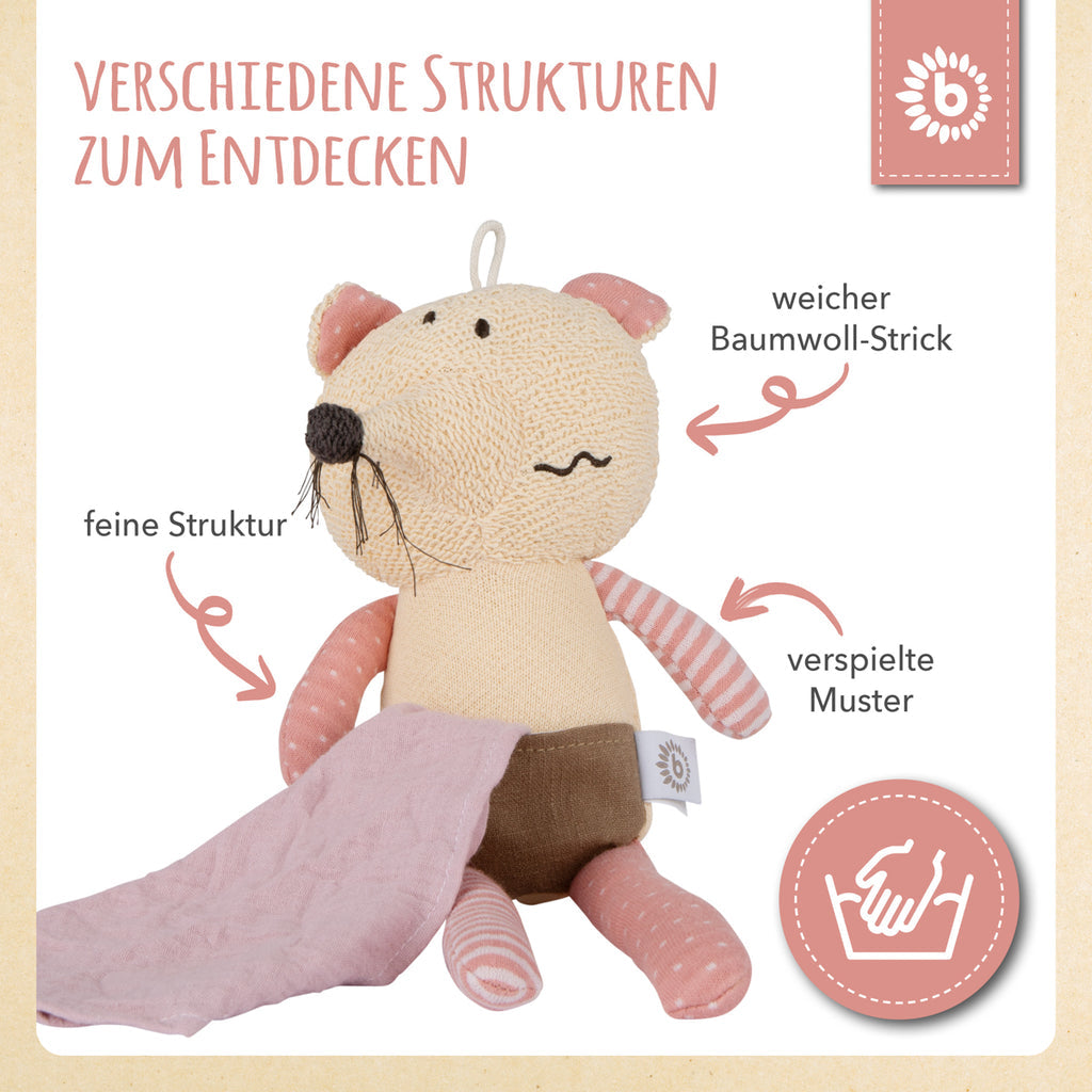 Bieco Kuscheltier Maus mit Schmusetuch