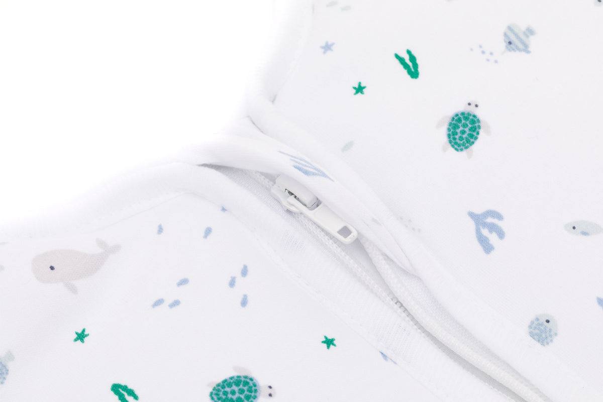 Fillikid Schlafsack mit Beinen - Ocean weiss