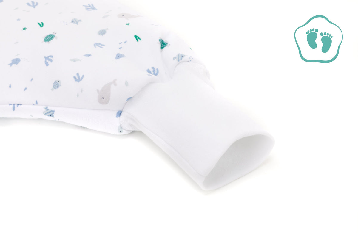 Fillikid Schlafsack mit Beinen - Ocean weiss