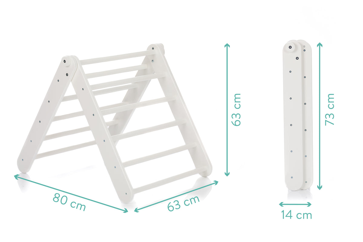 Fillikid Kletterdreieck mit Rutschbrett weiss
