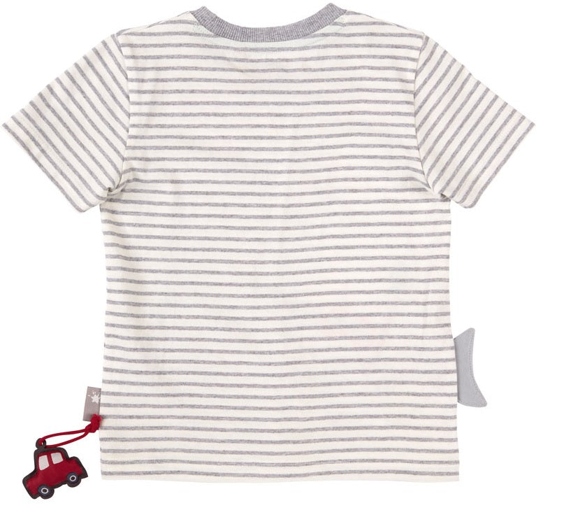 Sigikid Jungen Ringelshirt mit Hai Motiv