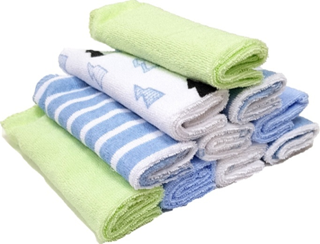 Baby Waschtücher 10er Pack blau/grün