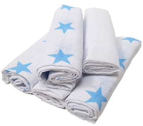 Mulltücher 5er Pack Stars blue