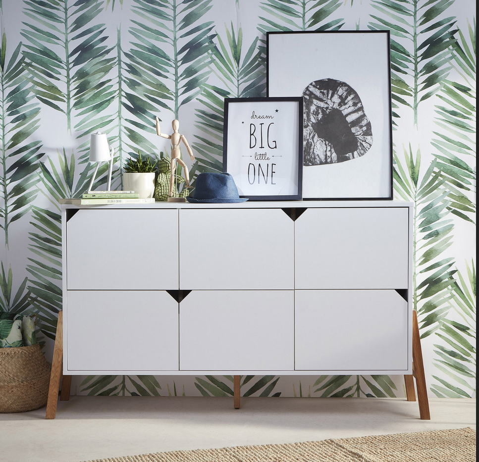 BISAL Kommode mit Wickelansatz LOTTA - Weiss