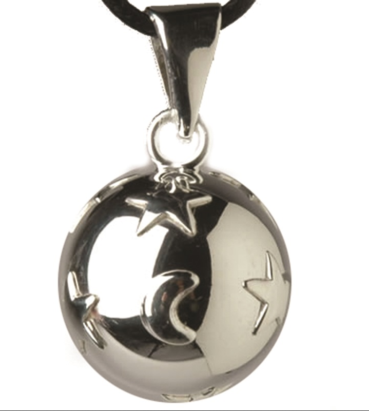 Nature & Balance Bola Beruhigungskugel, Mond und Sterne silber