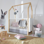 Kinderbett mit Schublade PINETTE 70x140cm