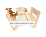 Pinolino Kindersitzgarnitur Nicki für 4 mit Lehne