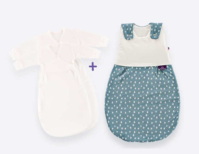 Träumeland LIEBMICH Schlafsack-Set Tropfen ozeanblau – Margaretha's Bébé- & Kinderparadies AG