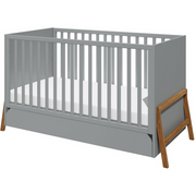BISAL Kinderbett mit Schublade LOTTA 70x140cm - Grau