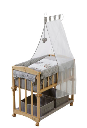 Roba Stubenbett Babysitter 4in1 - Jumbo twins grau
