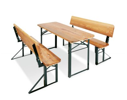 Pinolino Kinderfestzeltgarnitur 'Sepp' mit Lehne 3-tlg.