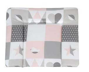 Roba Wickelauflage soft - Happy Patch rosa