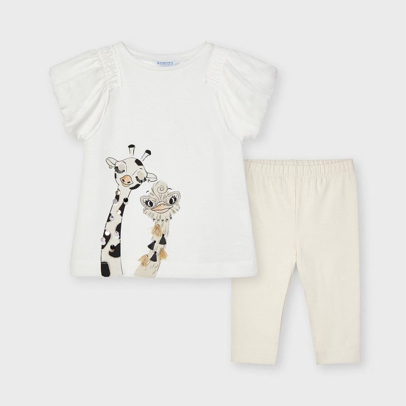 Mayoral Kleid mit Leggings Set Giraffe