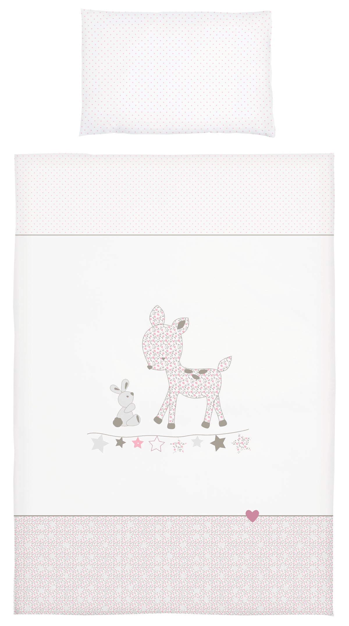 Bettset 4tlg. Bambi rosa inkl. gratis Fixleintuch Tencel