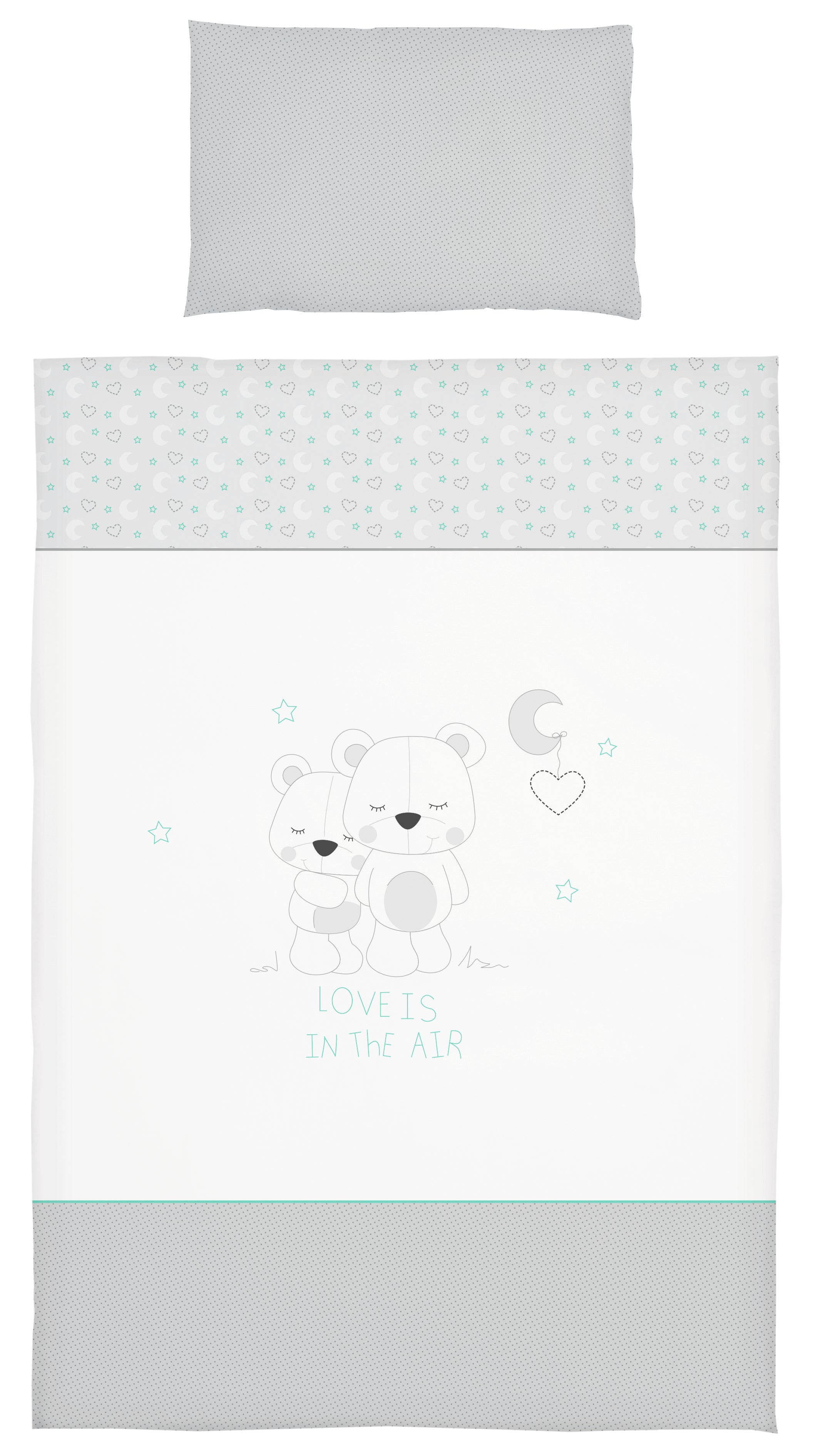 Bettset My Love grau 4tlg. inkl. gratis Fixleintuch Tencel