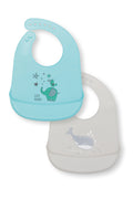 Fillikid Silikonlätzchen 2 Stk. blau & grau