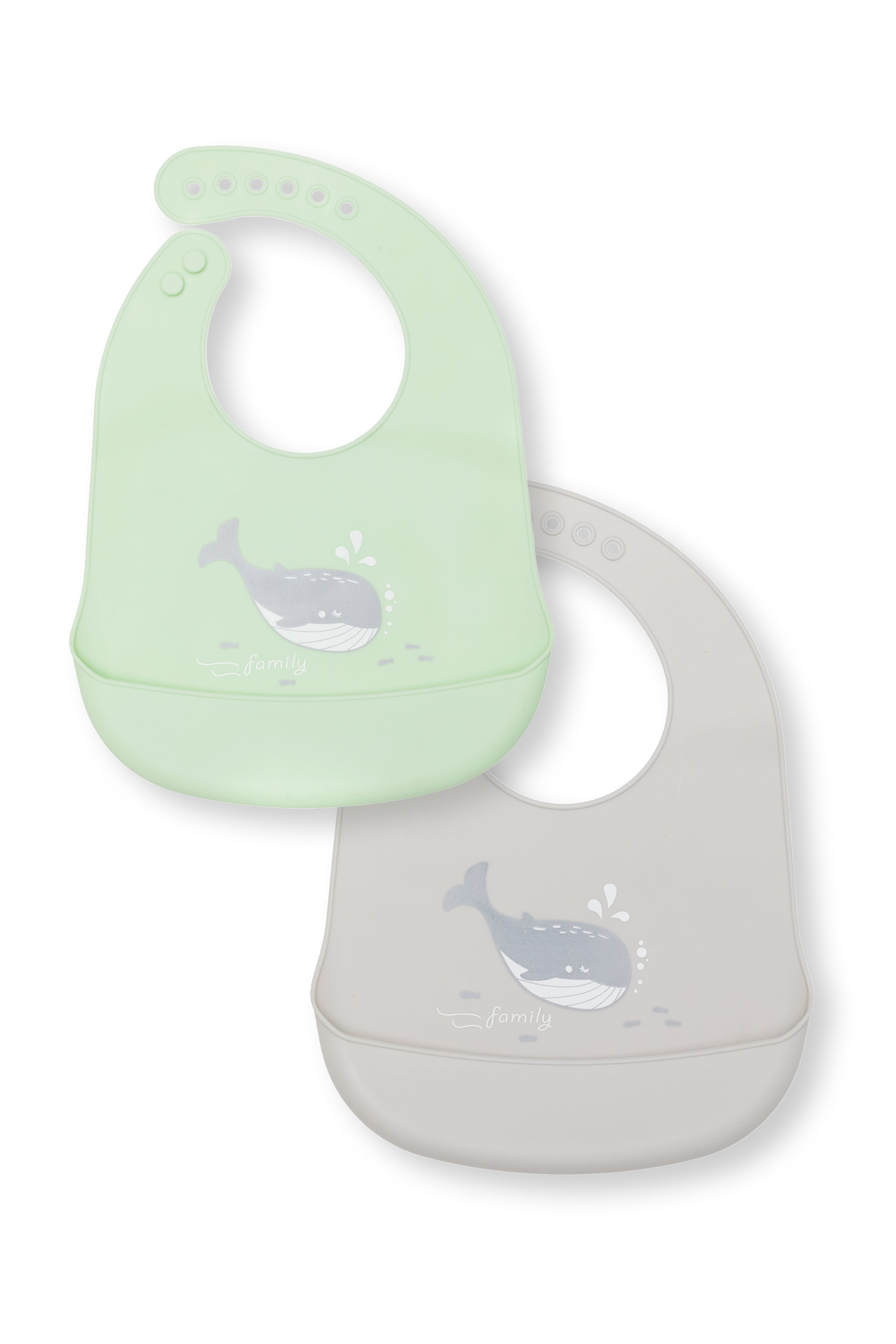 Fillikid Silikonlätzchen 2 Stk. mint & grau