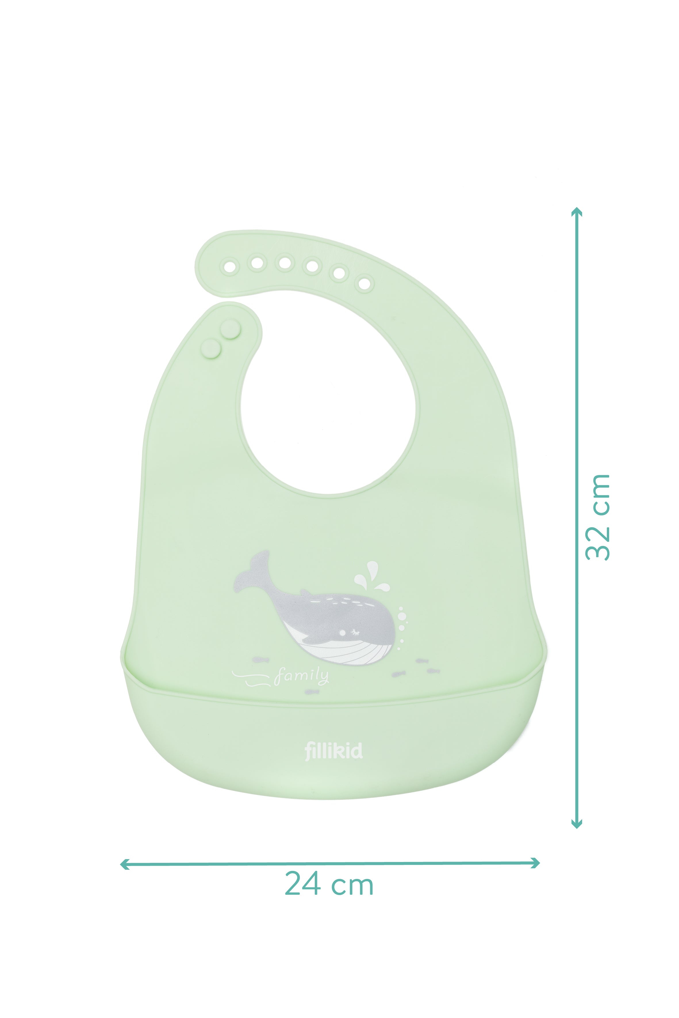 Fillikid Silikonlätzchen 2 Stk. mint & grau