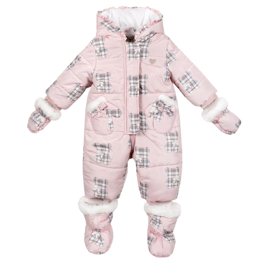 Chicco Winter-Babyoverall rosa Bär