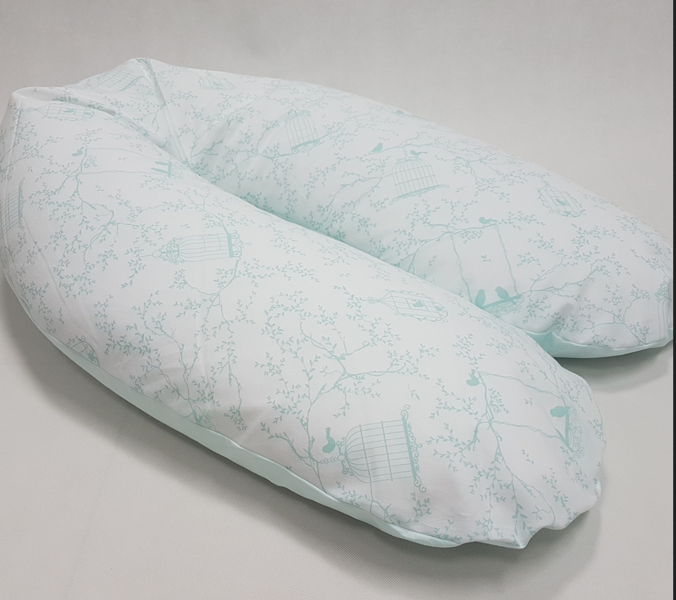 Bisal Stillkissen Vögel mint & mint uni