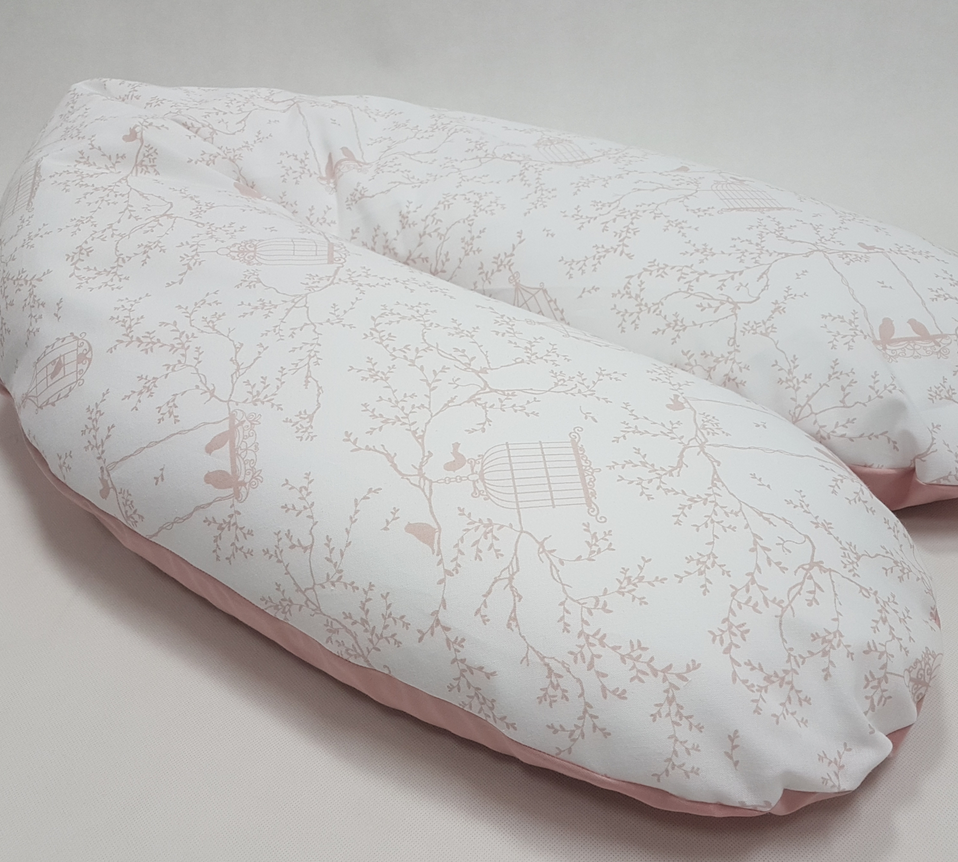 Bisal Stillkissen Vögel rosa & rosa uni